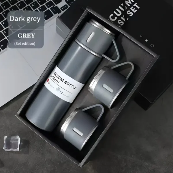 500ml Stainless Steel Thermal Flask Set - Image 3