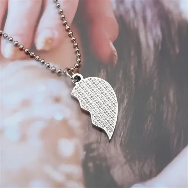 Best Friends Heart Pendant Necklaces Set, 2pcs, Friendship Jewelry Gift, No Mosaic Zinc Alloy - Image 8
