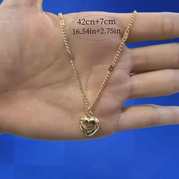 A Delicate Heart-shaped Pendant Necklace, Perfect For Casual Wear Or As A Gift - Image 2