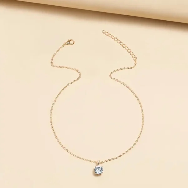 Vintage Boho Style Solitaire Rhinestone Pendant Necklace - Alloy with Unique Plating, Versatile for Daily Wear & Gift-giving - Image 6