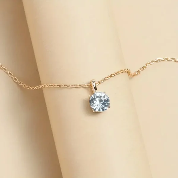 Vintage Boho Style Solitaire Rhinestone Pendant Necklace - Alloy with Unique Plating, Versatile for Daily Wear & Gift-giving - Image 7