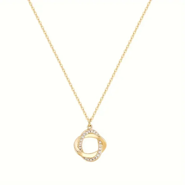 Elegant Alloy Circle Pendant Necklace with Imitation Pearls - Simple Style, Versatile Occasion, Festive Celebration Accessory - Image 5