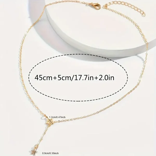 Exquisite Shiny Star Y-Shaped Clavicle Chain Necklace For Women Dating Party Jewelry, Women Gift - Image 3