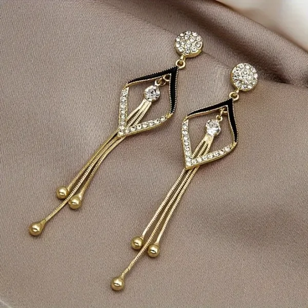 1 Pair Elegant and Simple Tassel Earrings Suitable for Gift Giving and Party Wear - Image 7