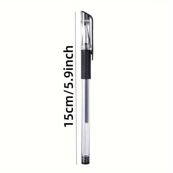 1 Pen + 6 Refills (mandatory)Business Signature Pen Black College High School Student Office Stationery Exam Water Pen Needle Tube - Image 2