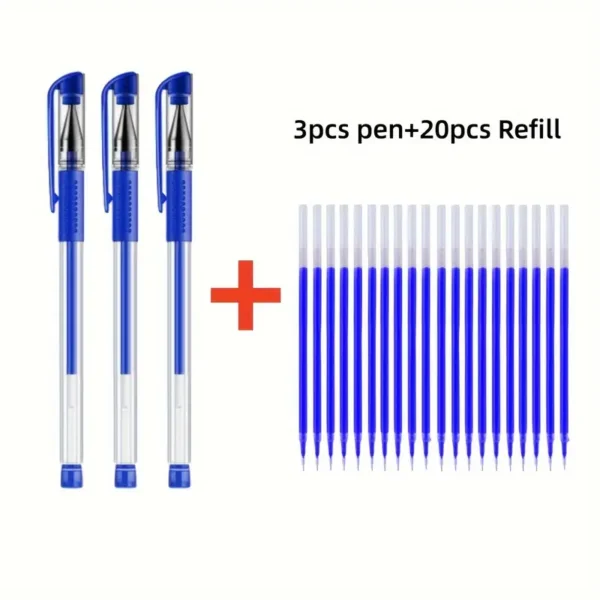 1 Pen + 6 Refills (mandatory)Business Signature Pen Black College High School Student Office Stationery Exam Water Pen Needle Tube - Image 5